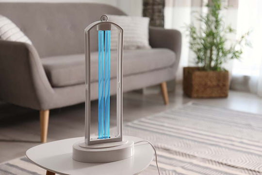 A UV lamp on a table