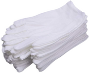 White Cotton Safety Gloves - Pack of 12 Pairs