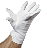 White Cotton Safety Gloves - Pack of 12 Pairs