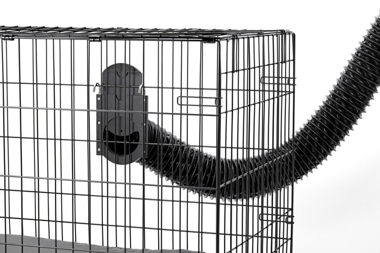 Tool Klean Dog Grooming Cage Dryer Hanger - Air Hose Cage Hanger with Door - Regulates Air Flow for Groomers - Compatible with B-Air Grizzly Duct Drying Kit - Tool Klean