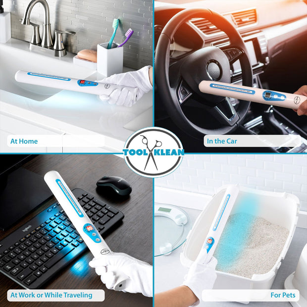 UV Sanitizing Wand in use for multiple situations